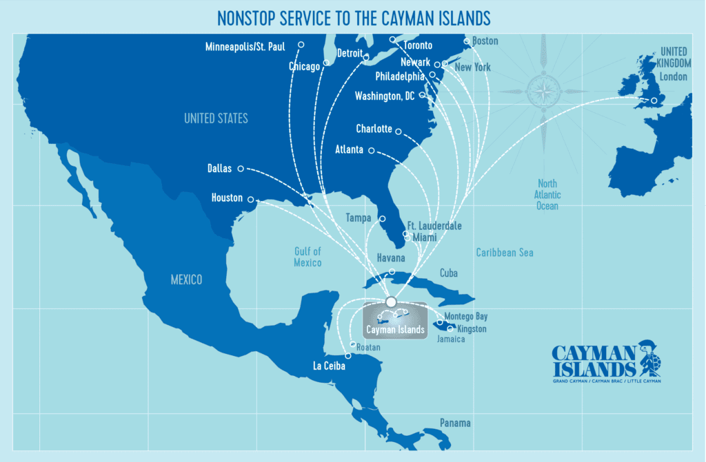 Cayman Flight Map