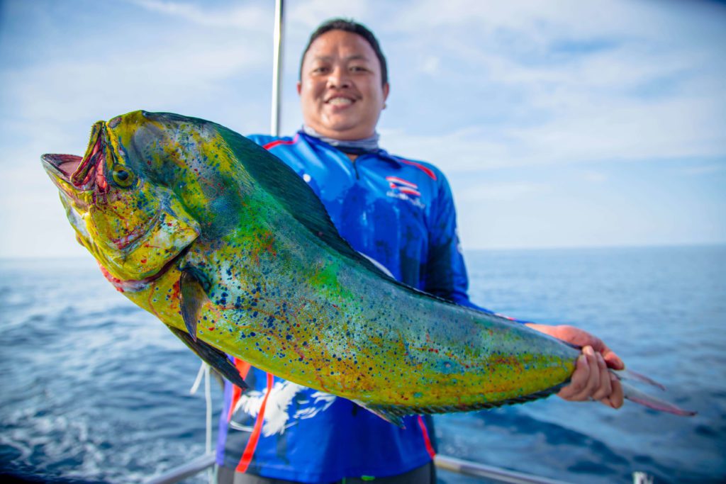 A man doing some Cayman Islands Fishing.