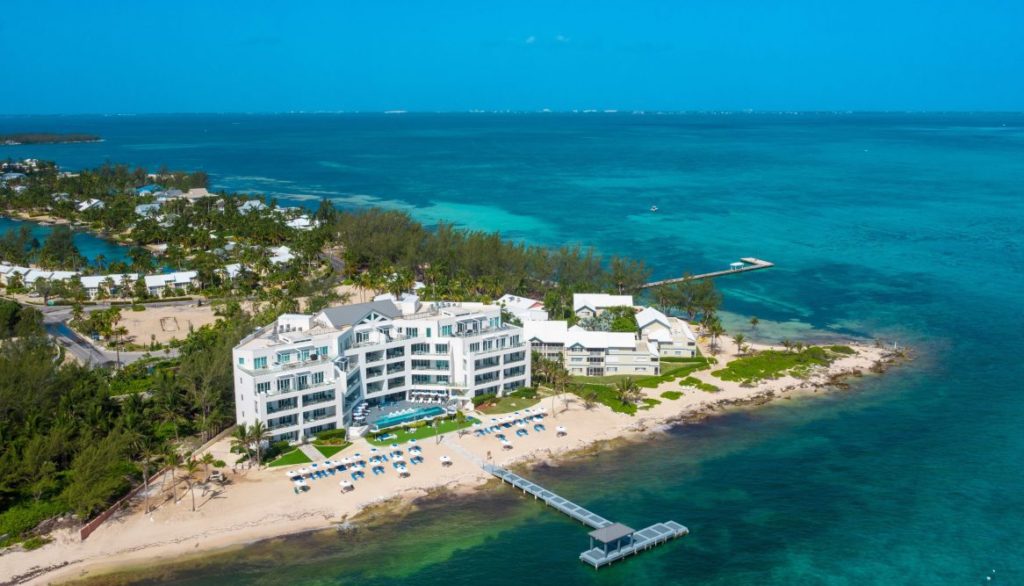 Aerial of the Rum Point Club Resort