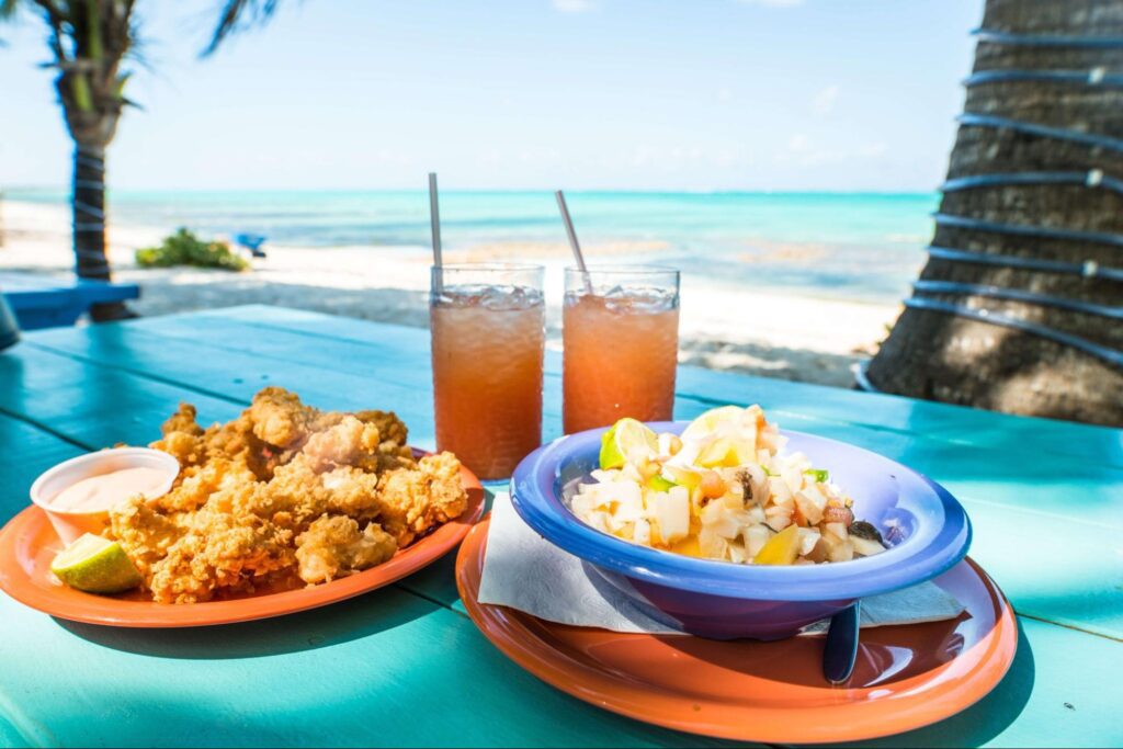 Plates at Grand Cayman Island Restaurants.