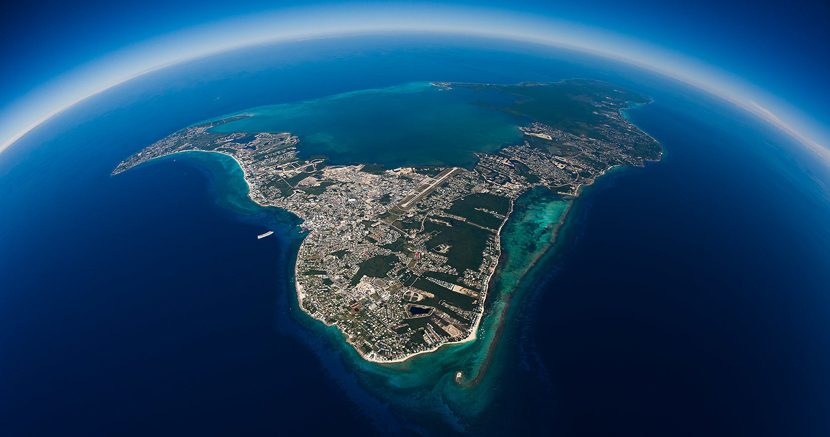 Southwest Aerial of Grand Cayman by Courtney Platt